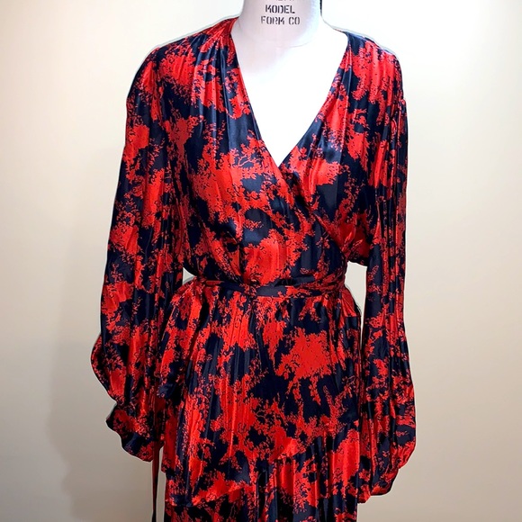 Anthro Caballero Abstract Wrap Dress 3X - Picture 9 of 12